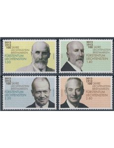 LIECHTENSTEIN 2012 Centenario dei francobolli 4v MNH**