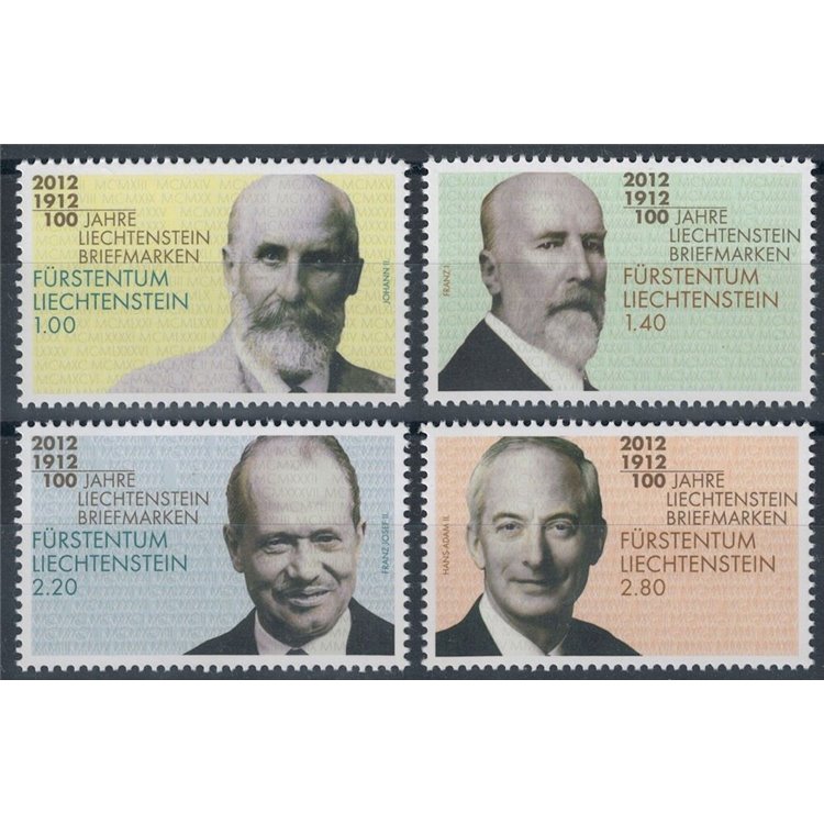 LIECHTENSTEIN 2012 Centenary of the 4v MNH stamps**