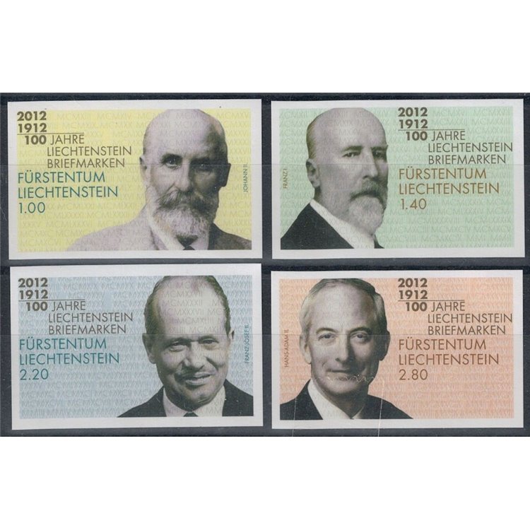 LIECHTENSTEIN 2012 Centenary of stamps 4v nd MNH**