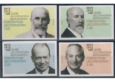 LIECHTENSTEIN 2012 Centenario dei francobolli 4v nd MNH**