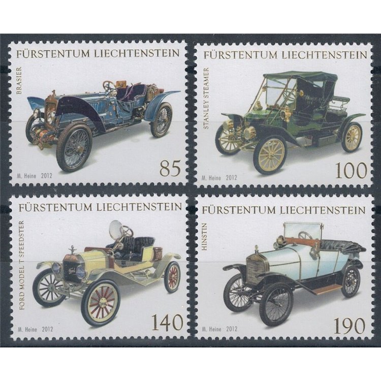 LIECHTENSTEIN 2012 Automobili storiche 4v MNH**