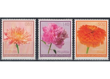 LIECHTENSTEIN 2012 Flowers from our gardens 3v MNH**