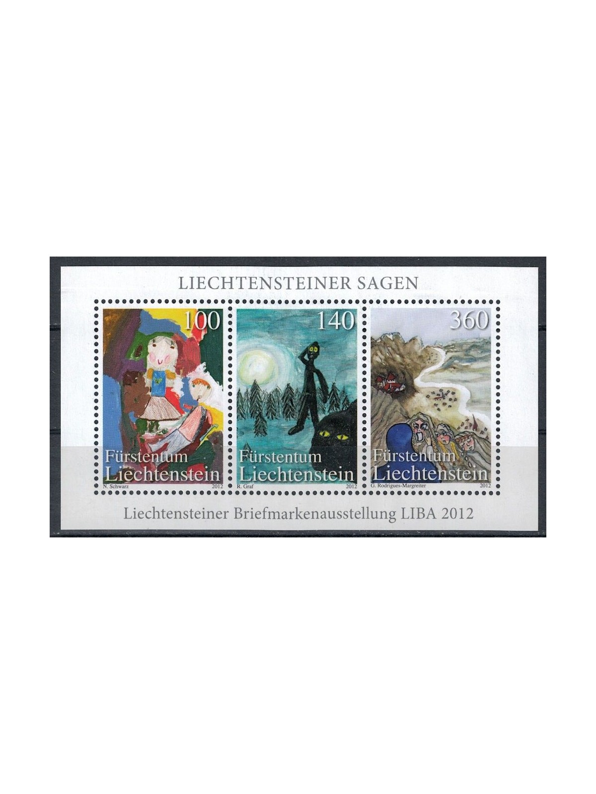 LIECHTENSTEIN 2012 LIBA Philatelic Exhibition s/s MNH**