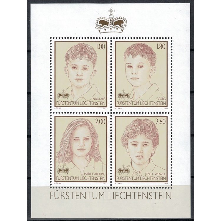 LIECHTENSTEIN 2011 Children of the Prince s/s MNH**