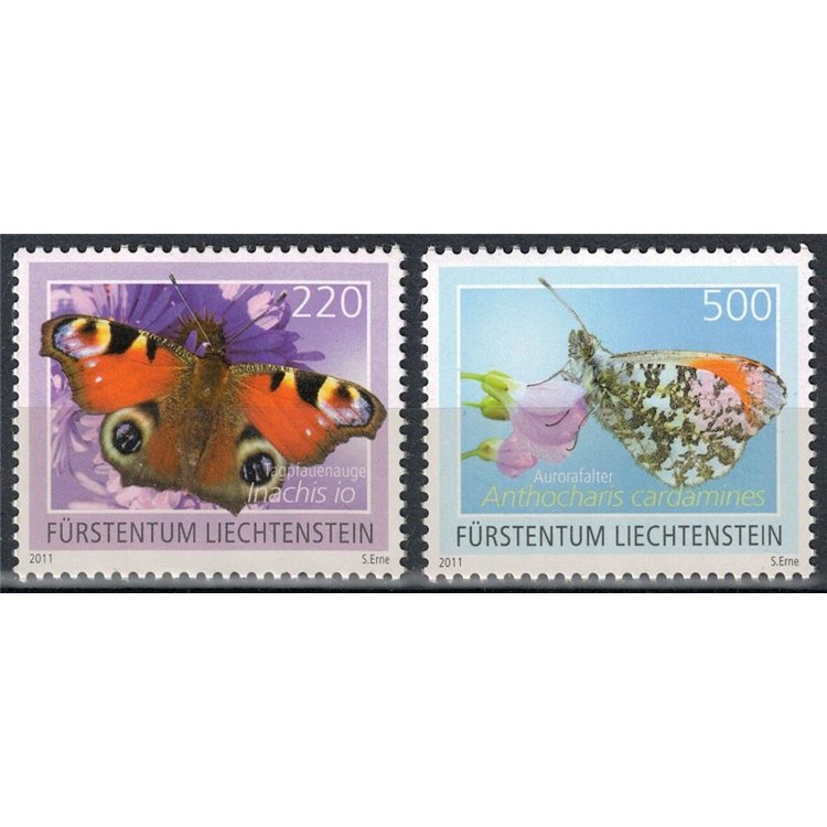 LIECHTENSTEIN 2011 Wildlife, butterflies 2v MNH**