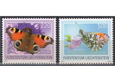 LIECHTENSTEIN 2011 Wildlife, butterflies 2v MNH**
