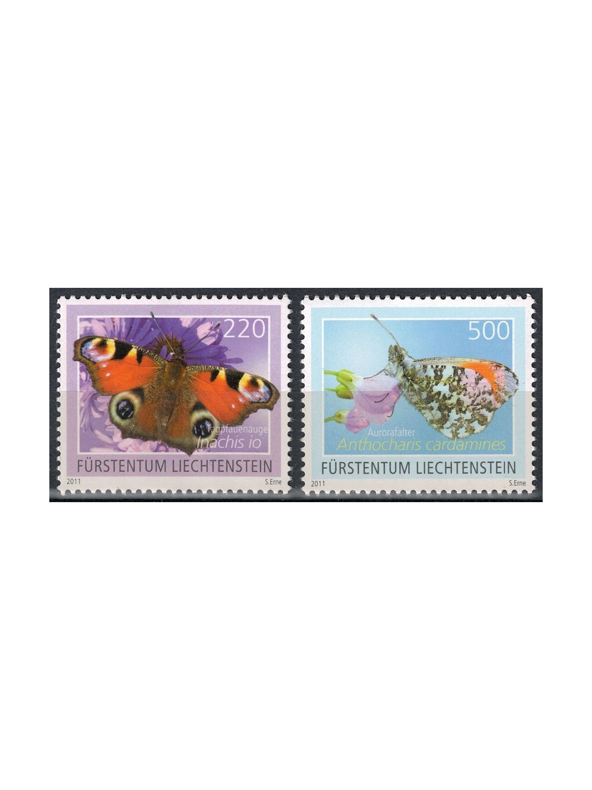 LIECHTENSTEIN 2011 Fauna, farfalle 2v MNH**