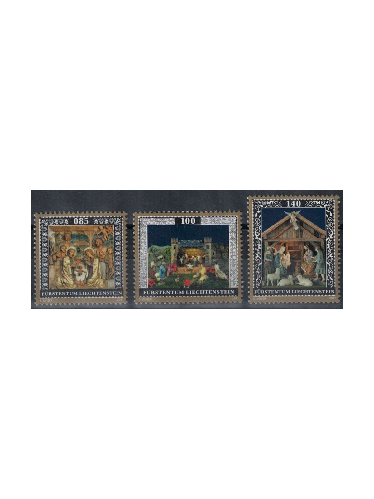LIECHTENSTEIN 2011 Natale 3v MNH**