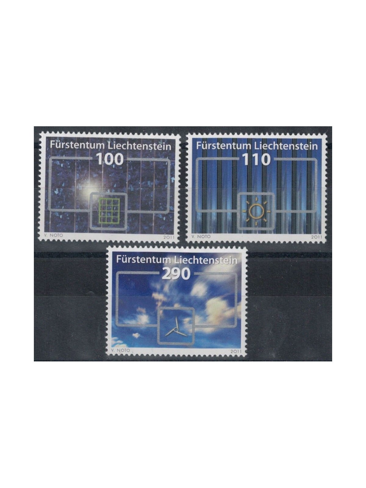 LIECHTENSTEIN 2011 Energie rinnovabili 3v MNH**