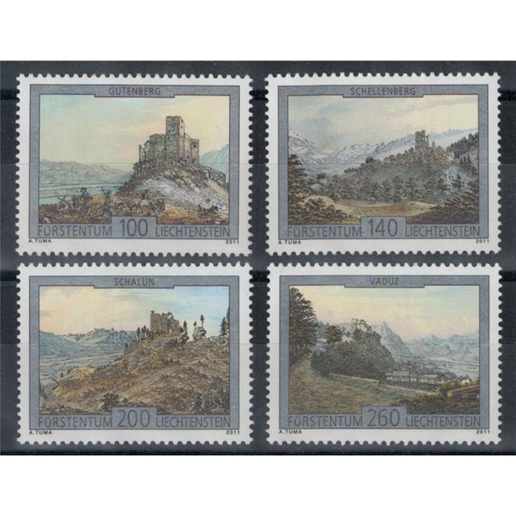 LIECHTENSTEIN 2011 Castelli 4v MNH**
