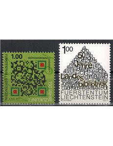 LIECHTENSTEIN 2011 Anniversaries, Bank and Library 2v MNH**