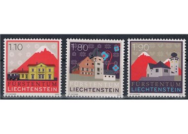 LIECHTENSTEIN 2010 Edifici 3v MNH**