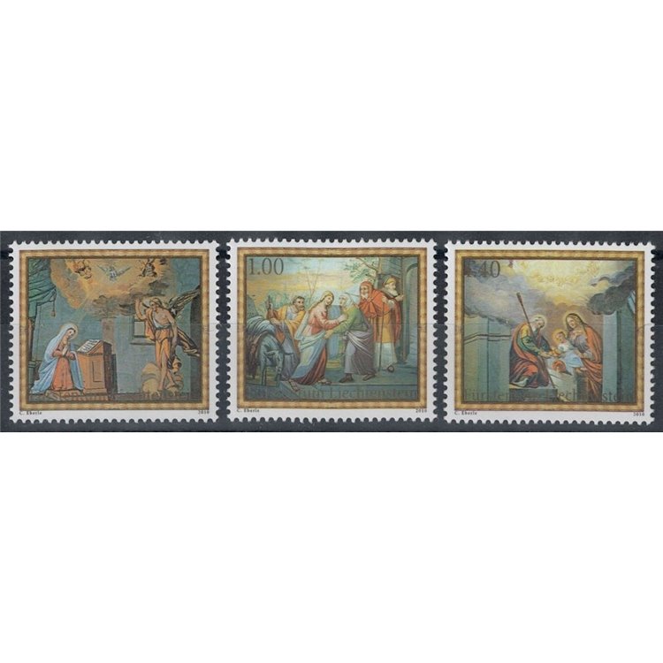 LIECHTENSTEIN 2010 Natale 3v MNH**