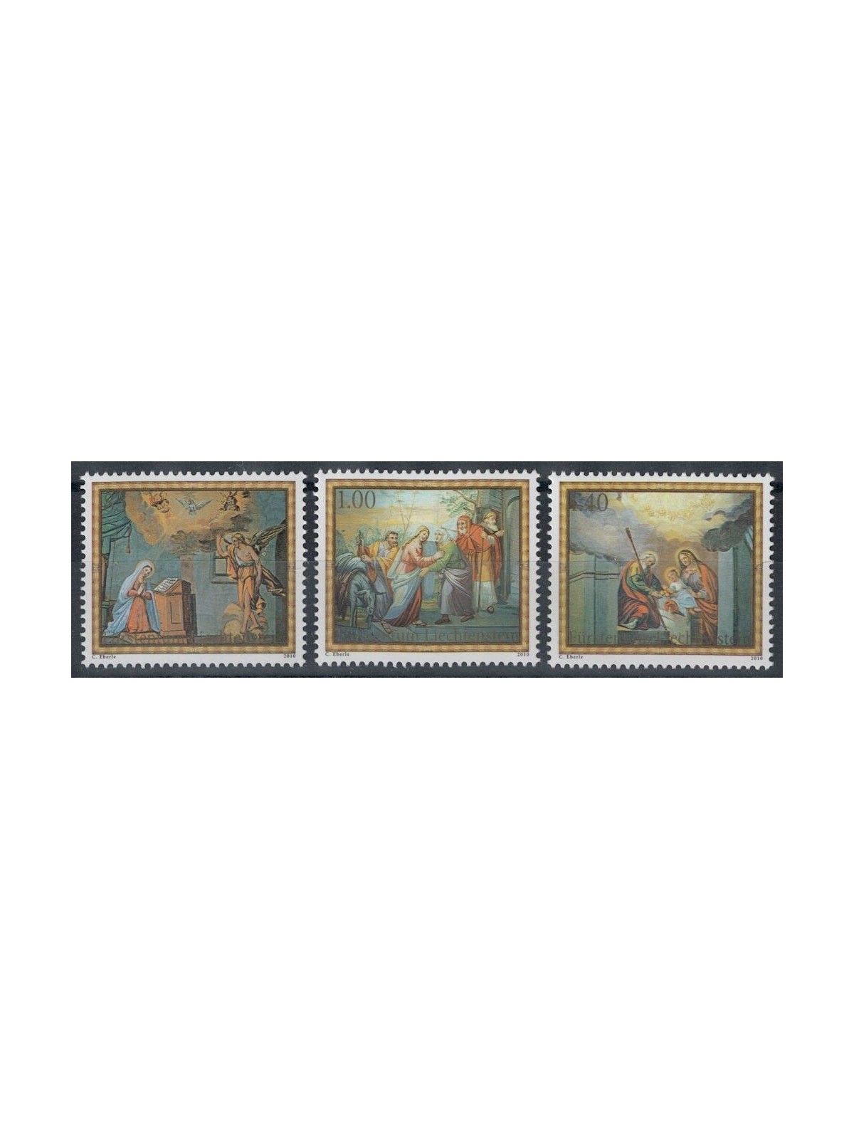 LIECHTENSTEIN 2010 Christmas 3v MNH**