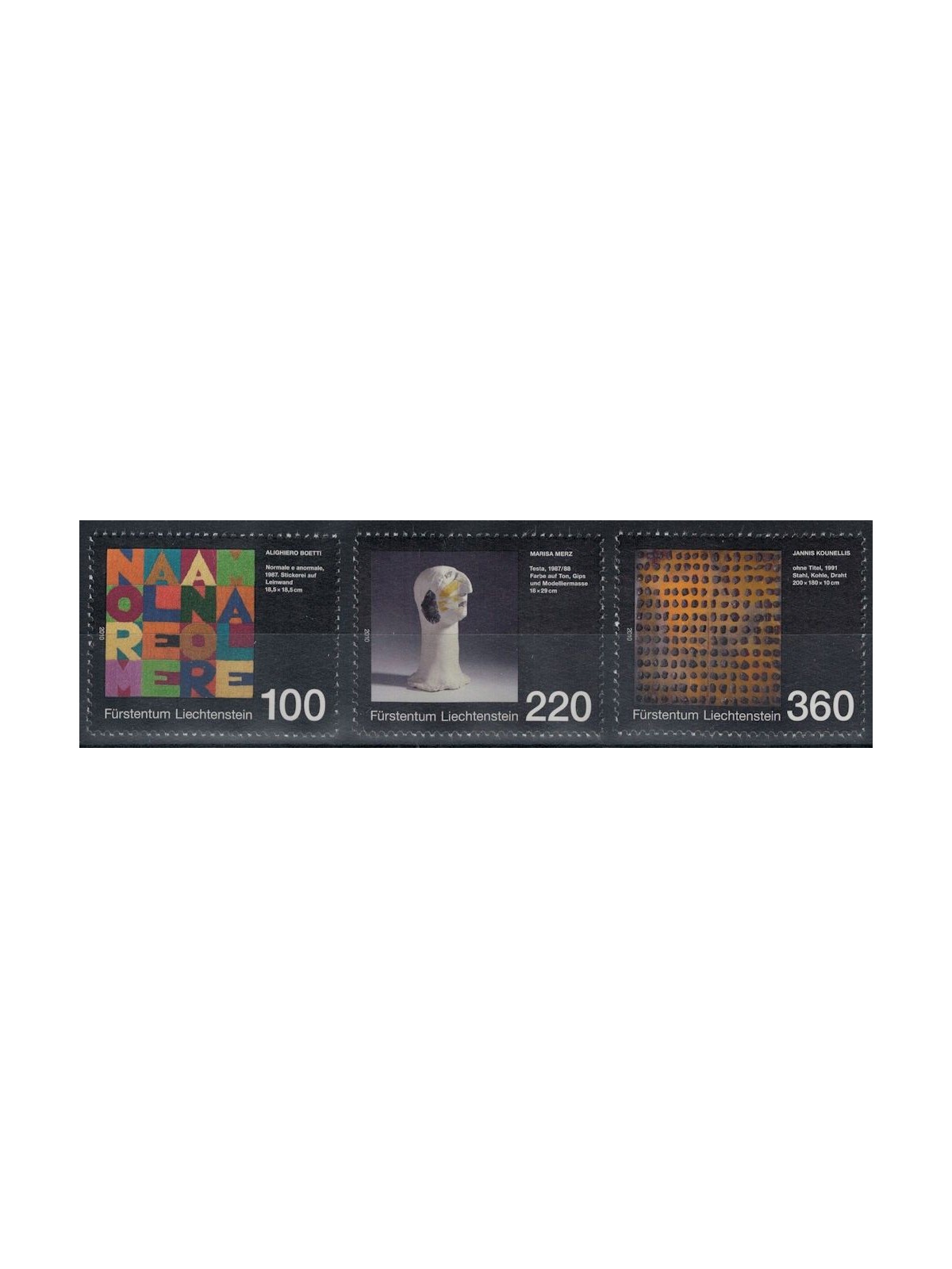 LIECHTENSTEIN 2010 Museo d'arte moderna 3v MNH**