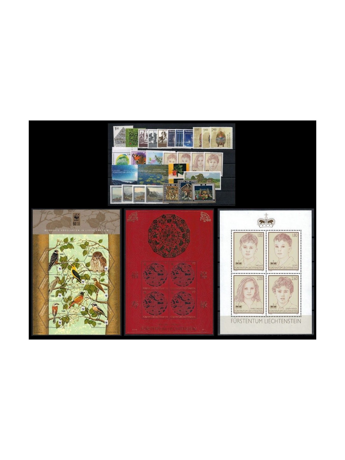 LIECHTENSTEIN 2011 Complete Year 29v + 3 s/s MNH**