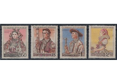 CECOSLOVACCHIA 1955 Costumi tradizionali (I) 4v MNH**