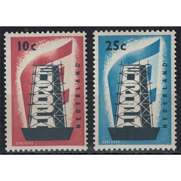 OLANDA 1956 Europa 2v MNH**