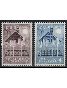 BELGIUM 1957 Europe 2v MNH**