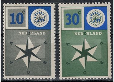 NETHERLANDS 1957 Europe 2v MNH**