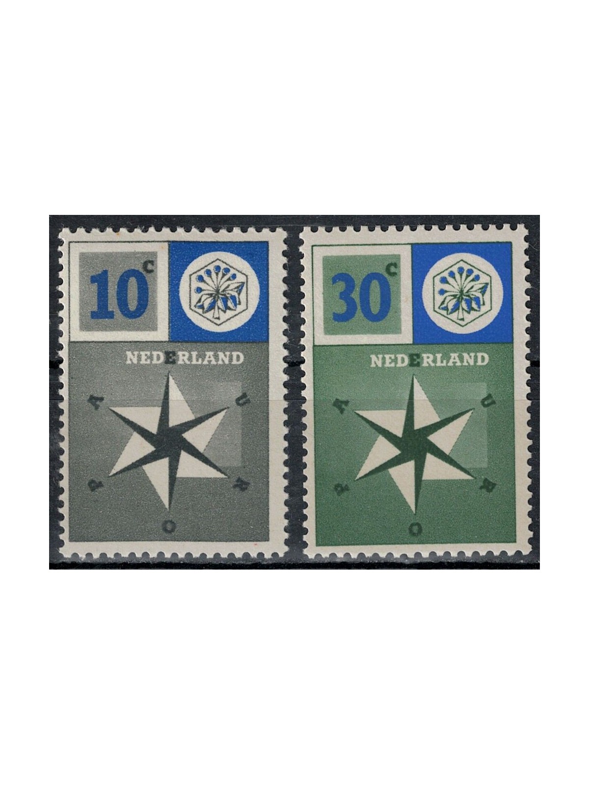 OLANDA 1957 Europa 2v MNH**