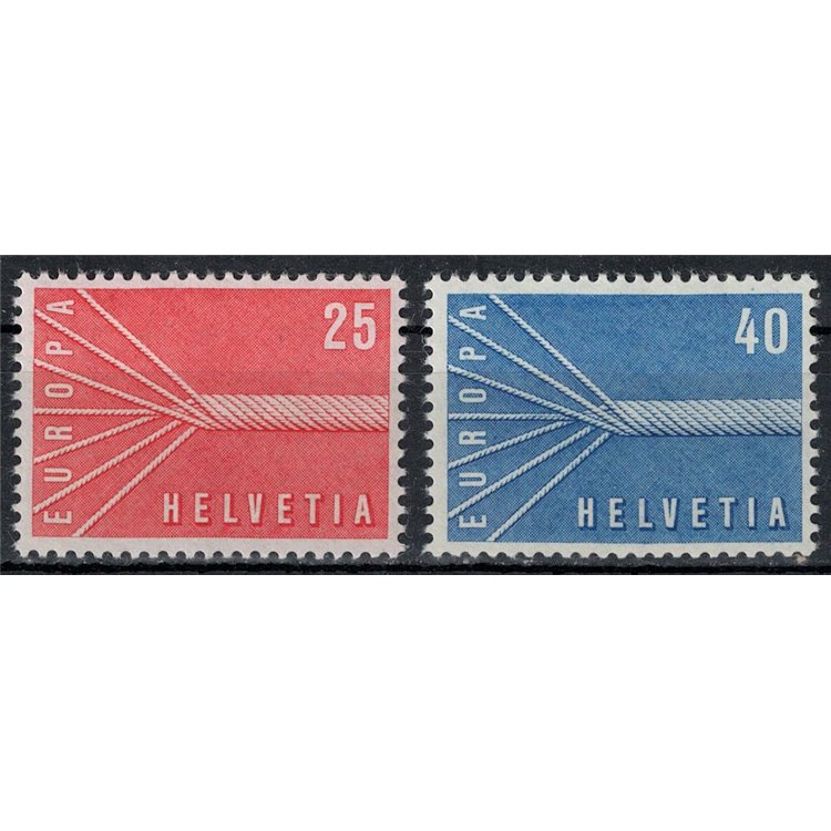 SWITZERLAND 1957 Europe 2v MNH**