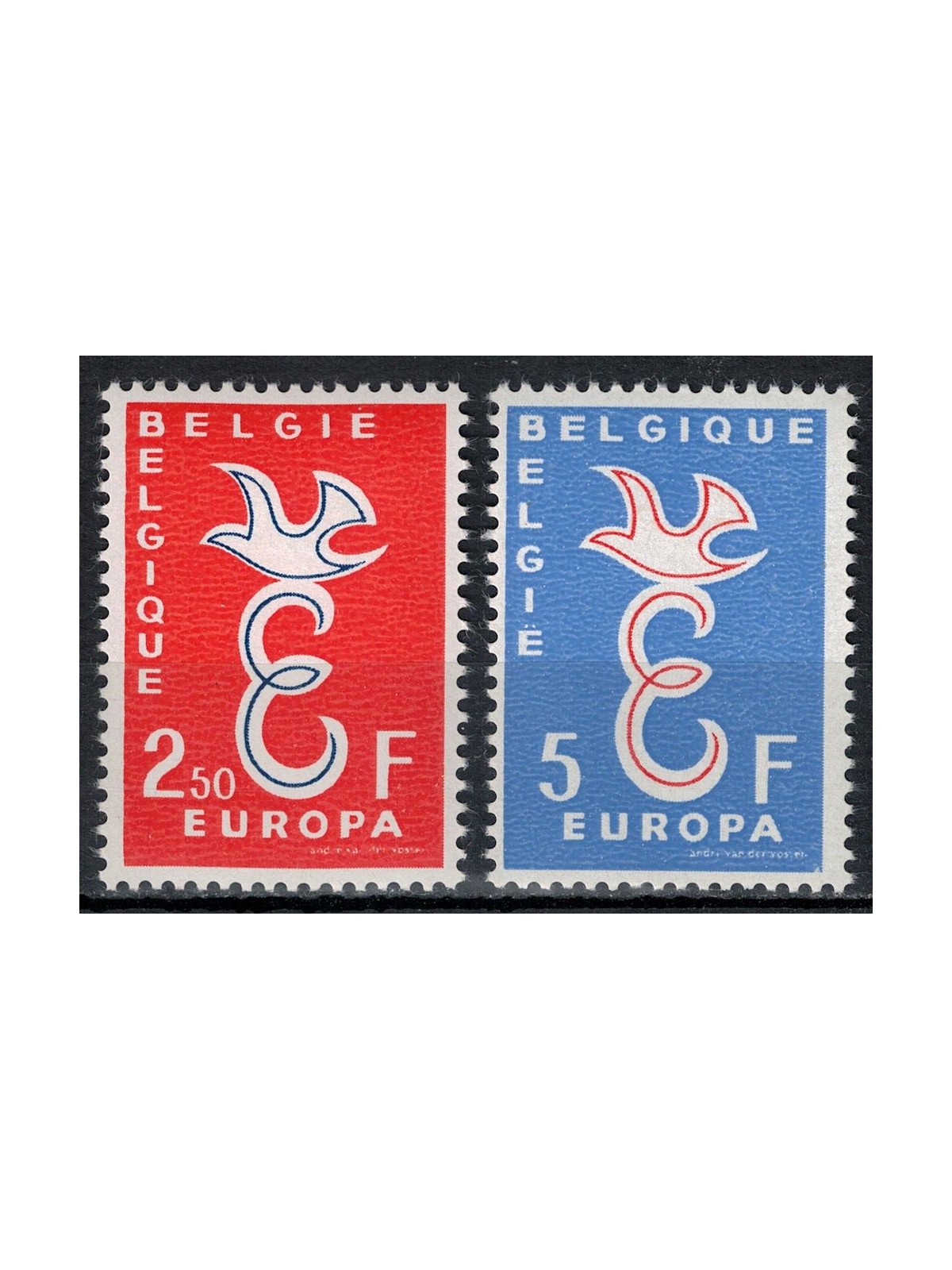 BELGIO 1958 Europa 2v MNH**