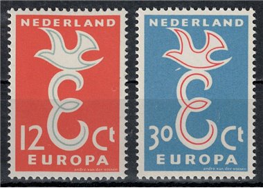 NETHERLANDS 1958 Europe 2v MNH**