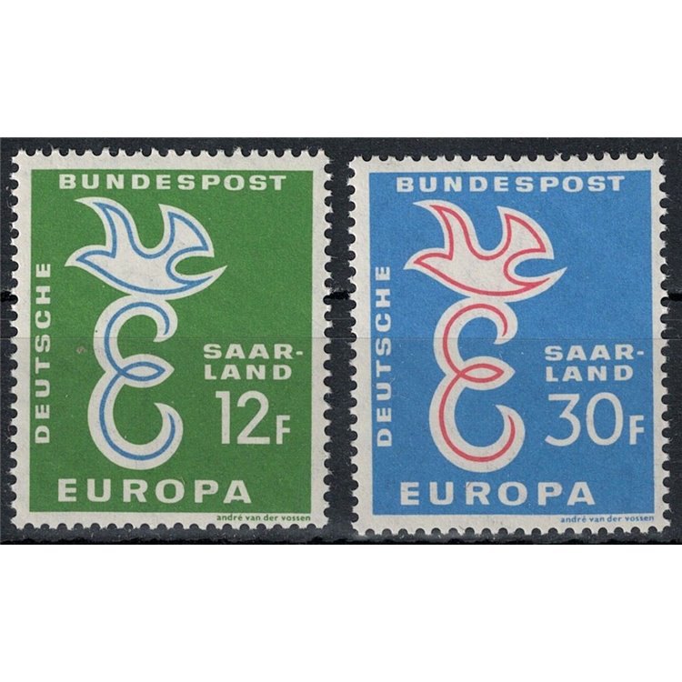GERMANIA SARRE 1958 Europa 2v MNH**
