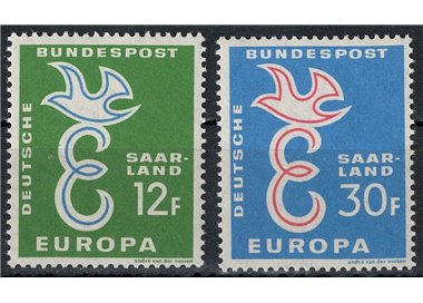 GERMANY SARRE 1958 Europe 2v MNH**