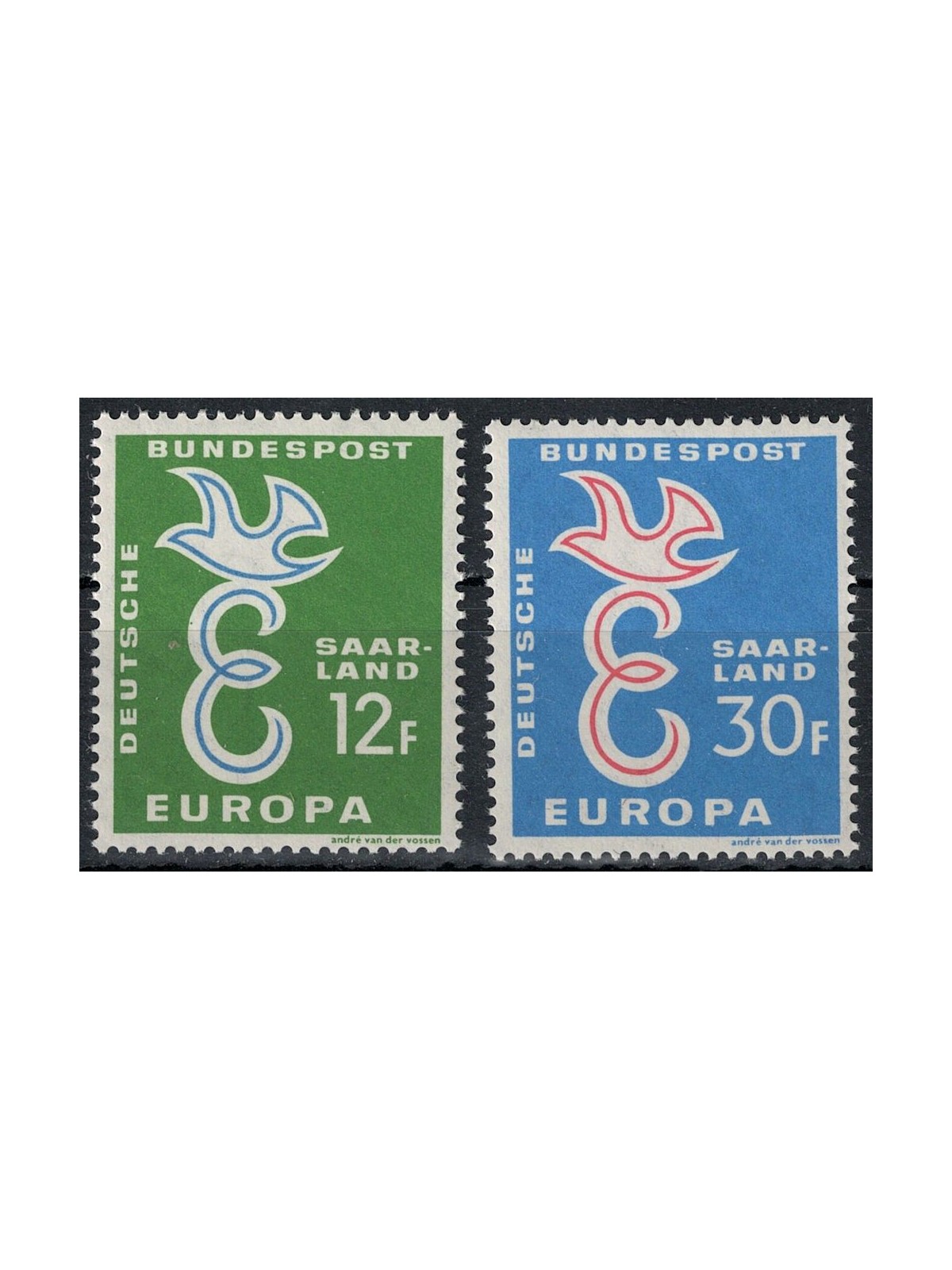 GERMANIA SARRE 1958 Europa 2v MNH**