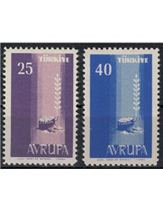 Türkiye 1958 Europe 2v MNH**