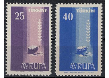 Türkiye 1958 Europe 2v MNH**