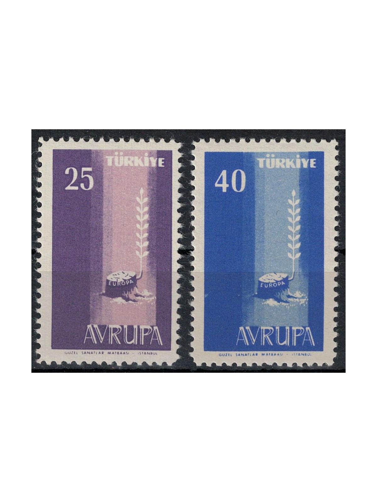TURCHIA 1958 Europa 2v MNH**
