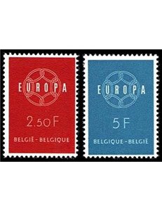 BELGIUM 1959 Europe 2v MNH**