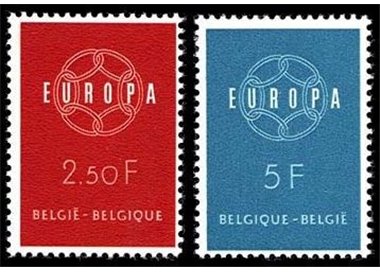 BELGIUM 1959 Europe 2v MNH**