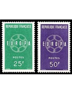 FRANCE 1959 Europe 2v MNH**