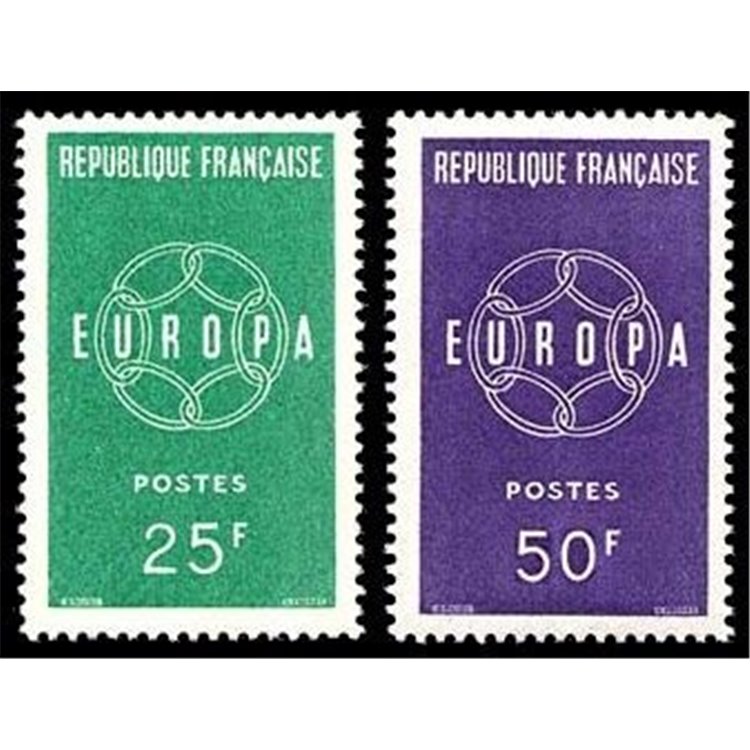 FRANCE 1959 Europe 2v MNH**