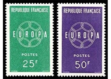 FRANCE 1959 Europe 2v MNH**