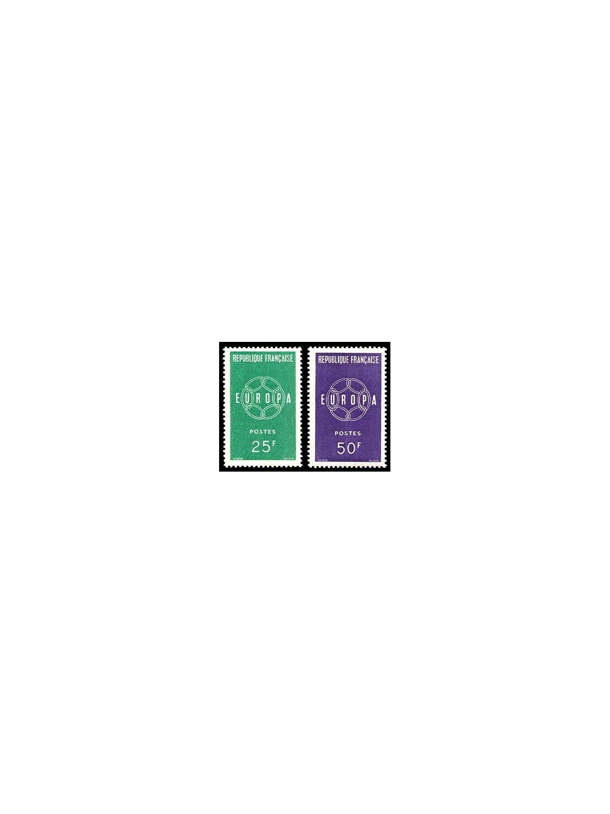 FRANCE 1959 Europe 2v MNH**