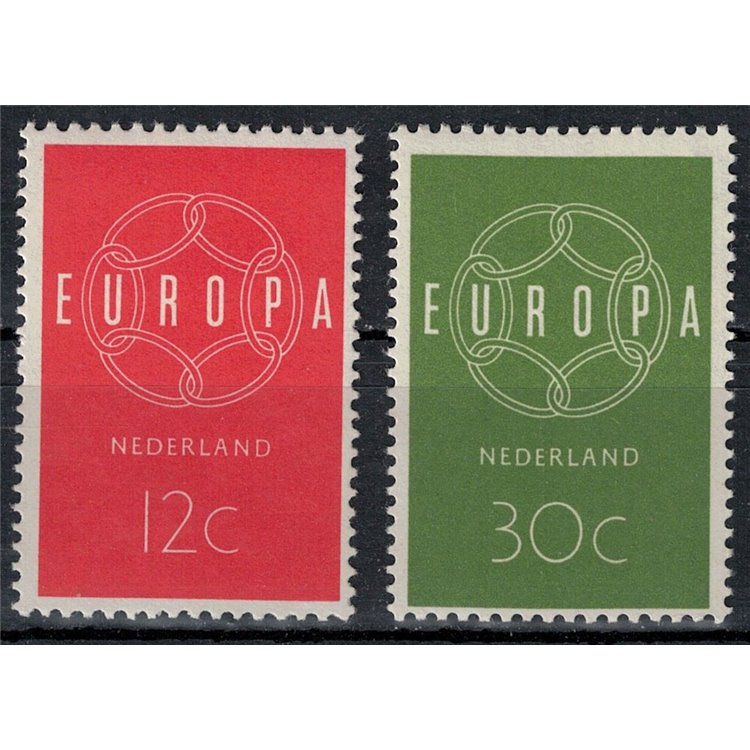 NETHERLANDS 1959 Europe 2v MNH**