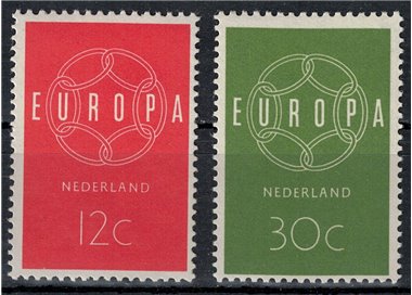 OLANDA 1959 Europa 2v MNH**