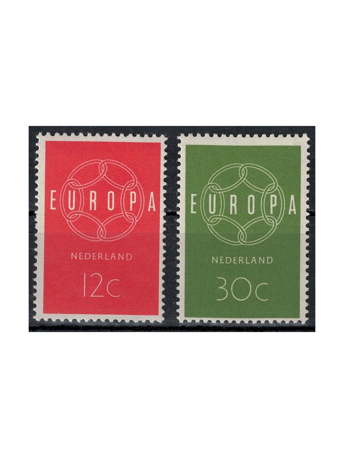 OLANDA 1959 Europa 2v MNH**