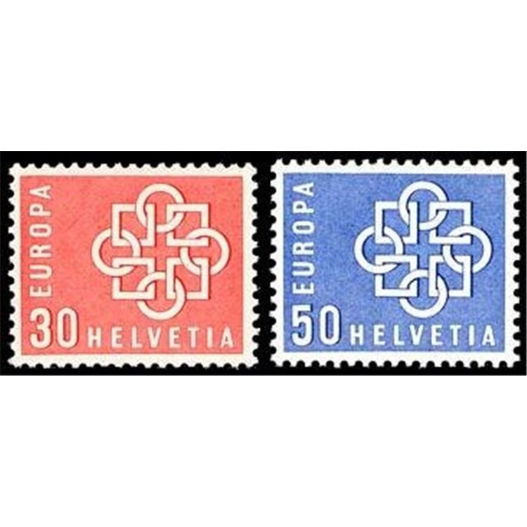 SWITZERLAND 1959 Europe 2v MNH**