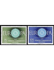 Türkiye 1960 Europe 2v MNH**