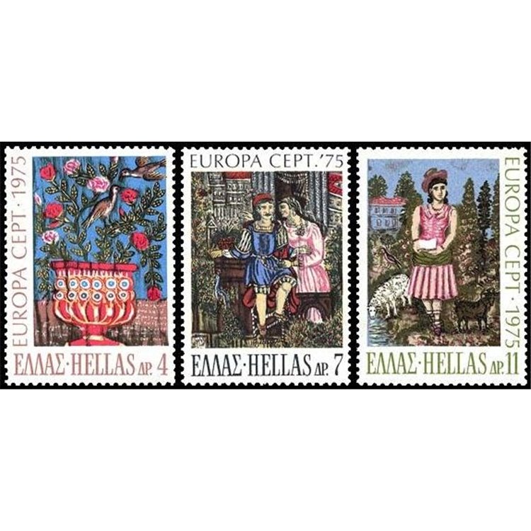 GRECIA 1975 Europa 3v MNH**