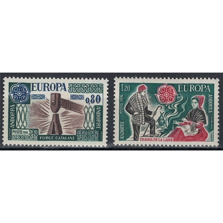 FRENCH ANDORRA 1976 Europe 2v MNH**