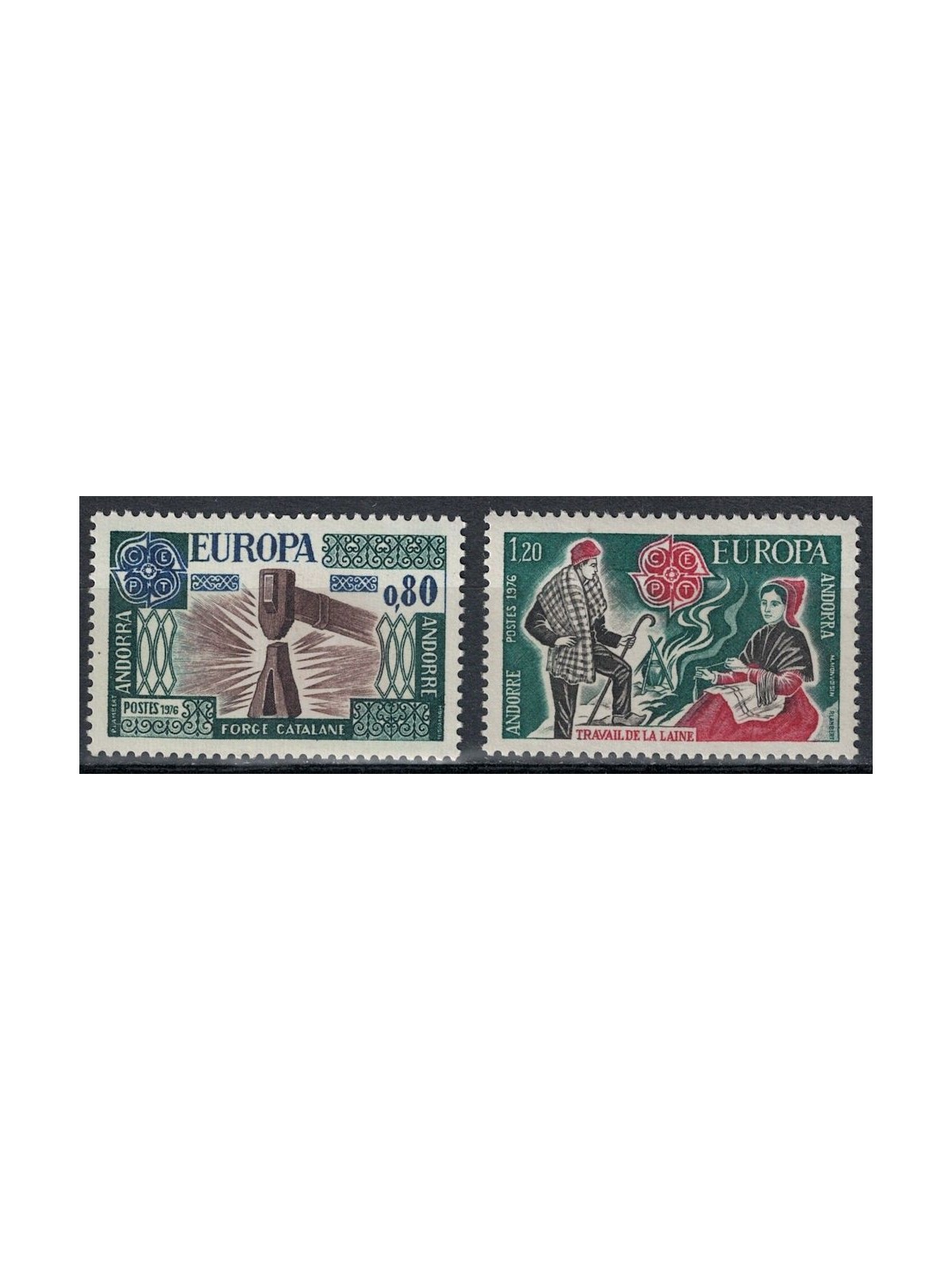 FRENCH ANDORRA 1976 Europe 2v MNH**