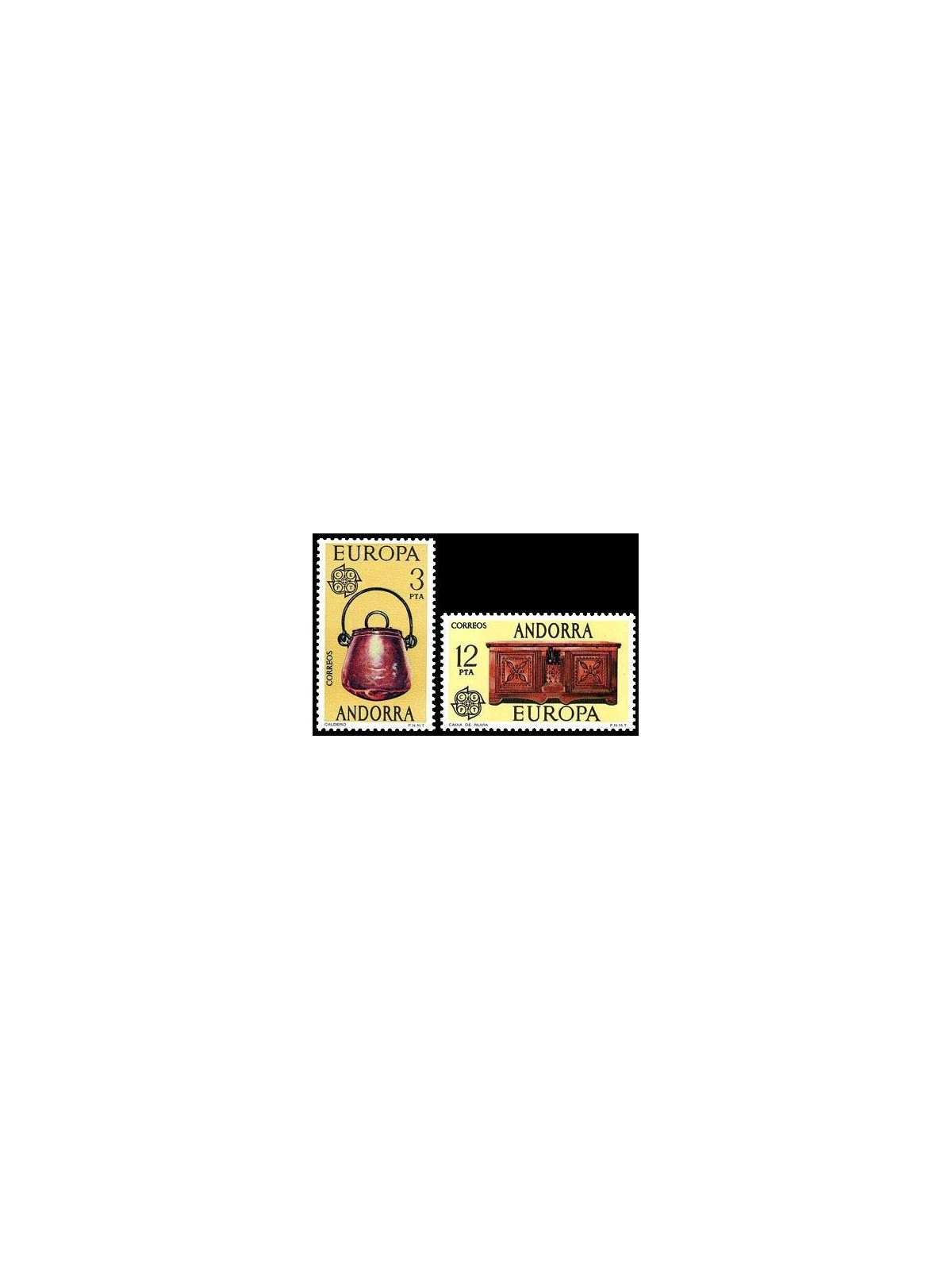 ANDORRA SPANISH 1976 Europe 2v MNH**