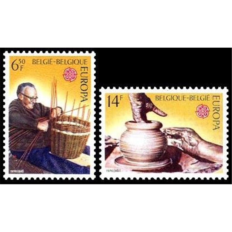 BELGIUM 1976 Europe 2v MNH**